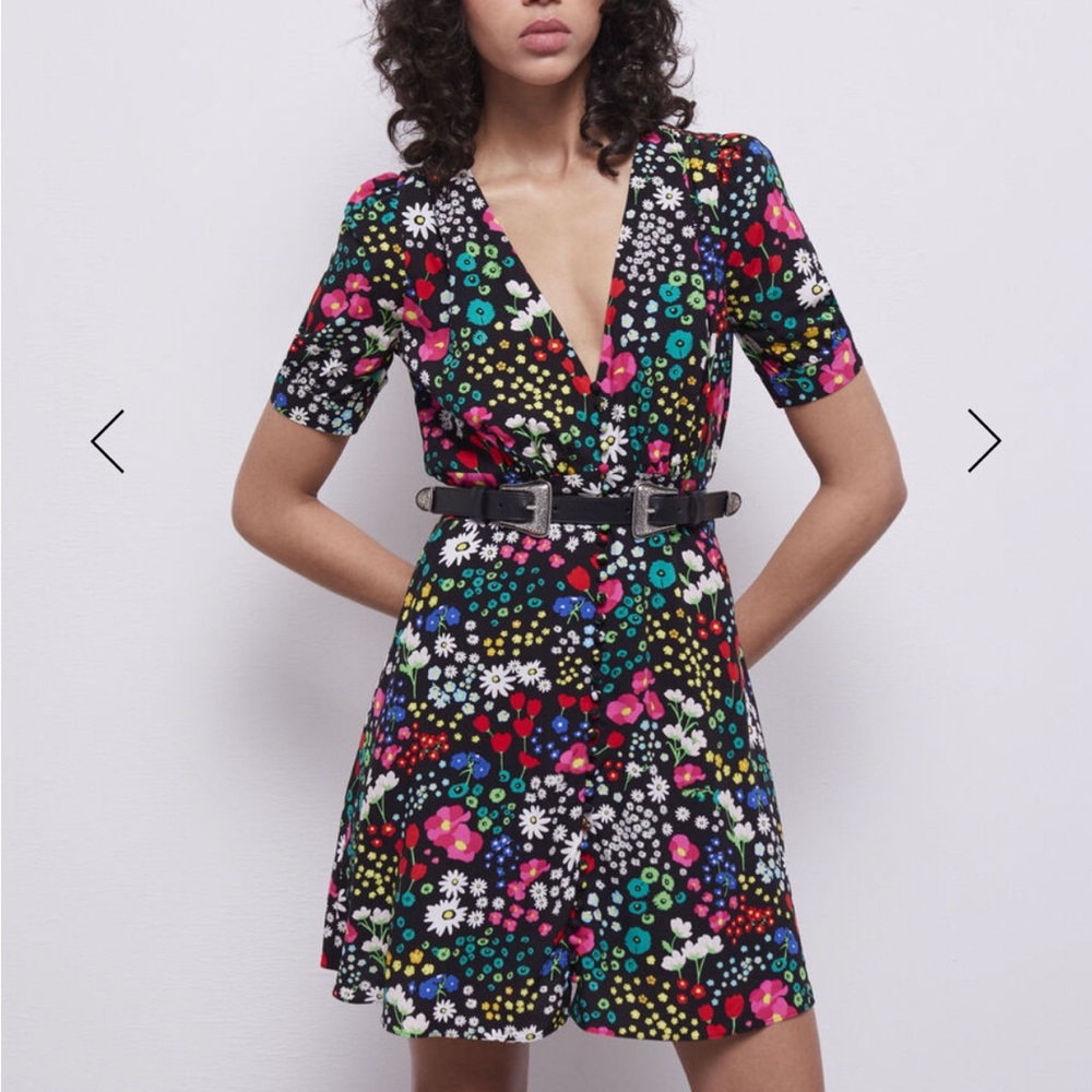 The Kooples Short Printed Dress with Buttonings - Picture 11 of 12